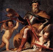 Gregorio Lazzarini Merit Offers the Command to Doge Morosini oil painting